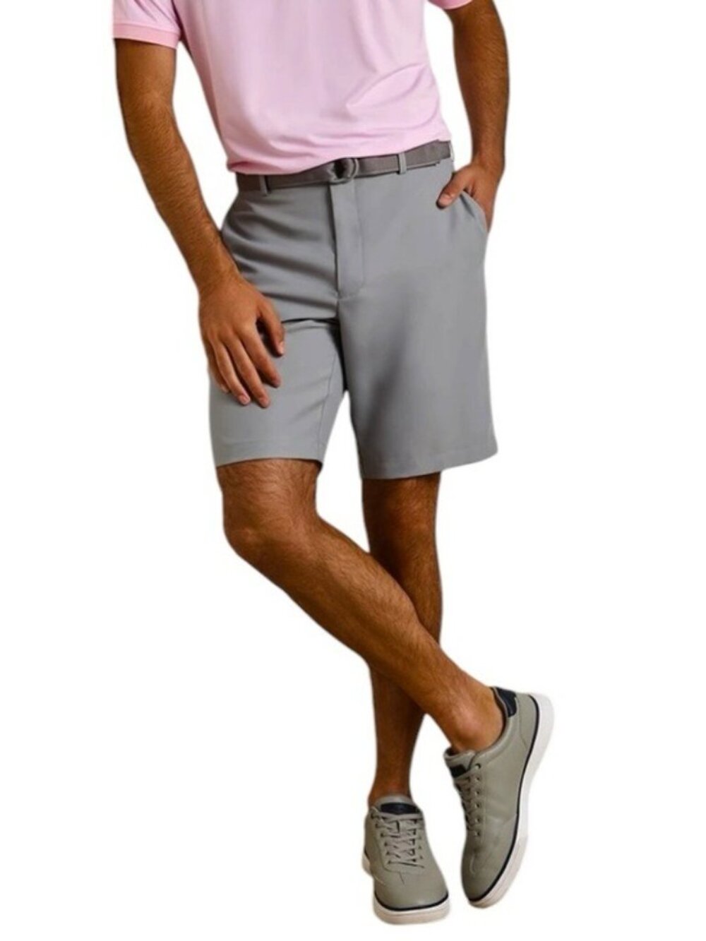 Peter Millar Salem Performance Crown Sport 9” Shorts Gray Size 35”